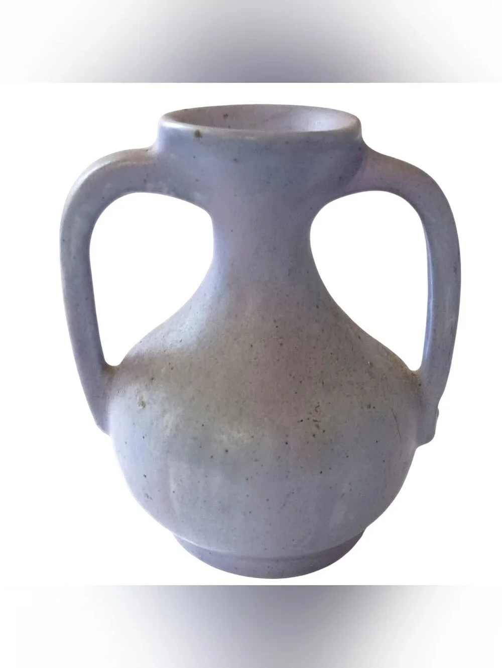 Vtg Studio Pottery Double Handle Vase Signed‎ Aurora Steig Wabi Sabi Arts Crafts